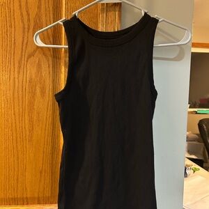 Classic Black Ribbed Tank Top